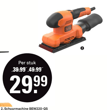 Black and Decker   schuurmachine folder aanbieding bij  Karwei - details