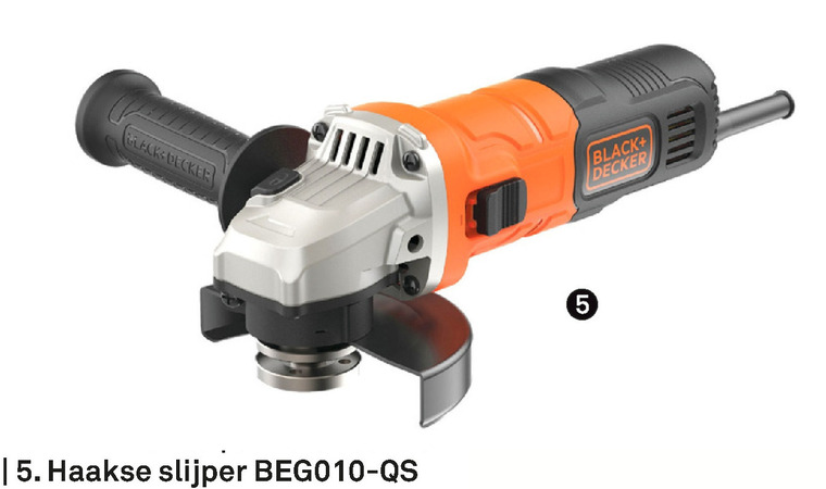 Black and Decker   haakse slijper folder aanbieding bij  Karwei - details