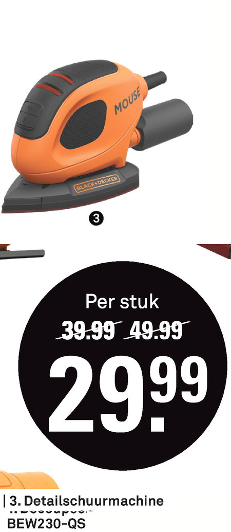 Black and Decker   schuurmachine folder aanbieding bij  Karwei - details