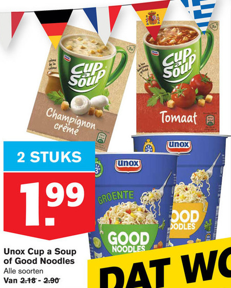 Cup a Soup   noodles, soep folder aanbieding bij  Hoogvliet - details