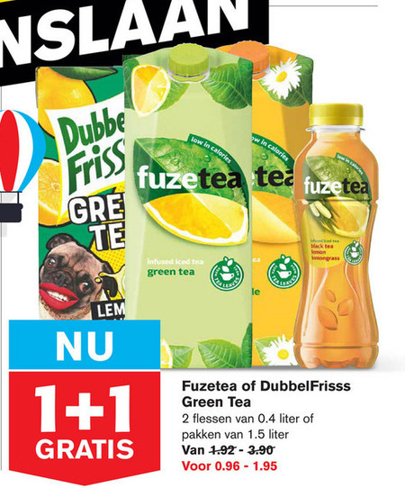 Dubbelfrisss   ice tea folder aanbieding bij  Hoogvliet - details