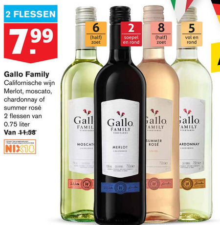 Gallo   rose, rode wijn folder aanbieding bij  Hoogvliet - details