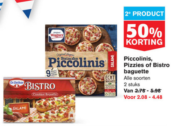 Wagner   diepvriespizza folder aanbieding bij  Hoogvliet - details