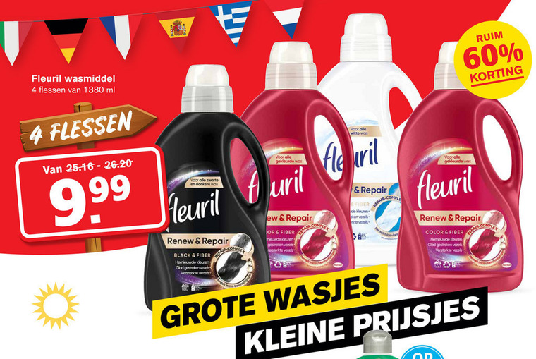 Fleuril   wasmiddel folder aanbieding bij  Hoogvliet - details