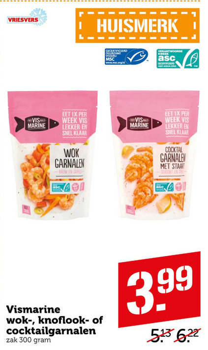 Vis Marine   garnalen folder aanbieding bij  Coop - details