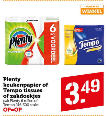 Tempo   zakdoek, keukenpapier folder aanbieding bij  Coop - details