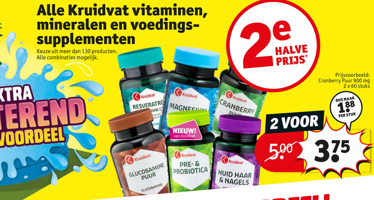 Kruidvat Huismerk   multivitaminen, vitamine folder aanbieding bij  Kruidvat - details