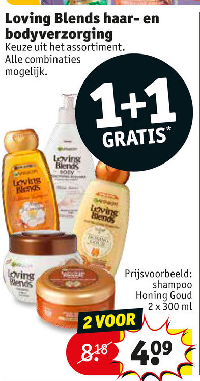 Garnier Loving Blends   bodylotion, shampoo folder aanbieding bij  Kruidvat - details