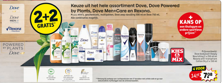 Dove   douchegel, deodorant folder aanbieding bij  Kruidvat - details