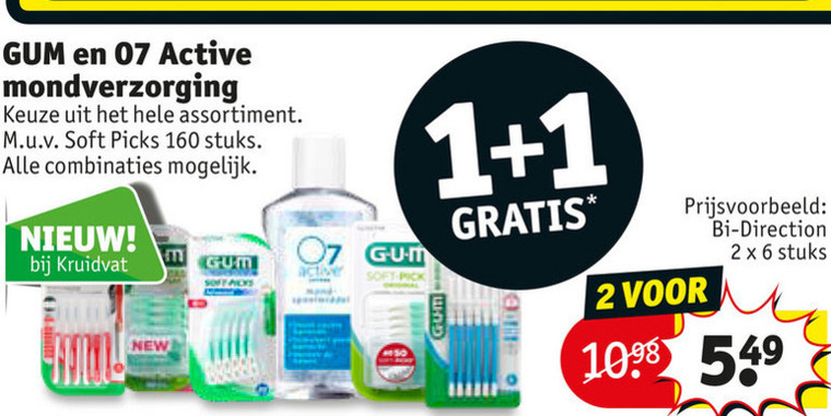 G.U.M.   interdentale ragers, mondwater folder aanbieding bij  Kruidvat - details