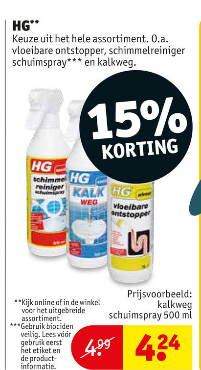 HG   kalkaanslagreiniger, ontstopper folder aanbieding bij  Kruidvat - details