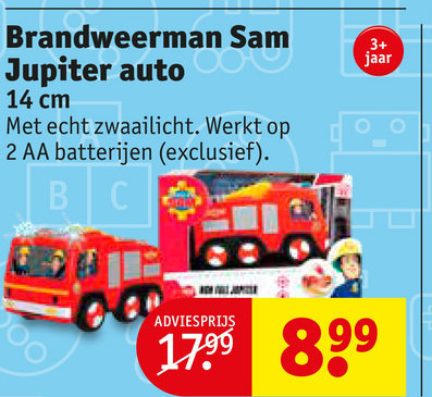 zanger boksen terugtrekken Brandweerman Sam miniatuur auto folder aanbieding bij Kruidvat - details