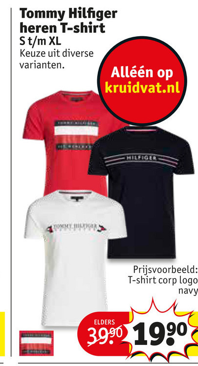 Giotto Dibondon Hoogland getuige Tommy Hilfiger heren t-shirt folder aanbieding bij Kruidvat - details