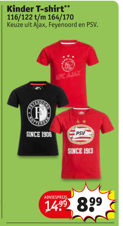 litteken pauze Naschrift PSV jongens t-shirt, meisjes t-shirt folder aanbieding bij Kruidvat -  details