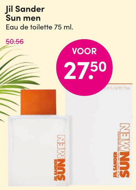 Jil Sander   eau de toilette folder aanbieding bij  DA - details