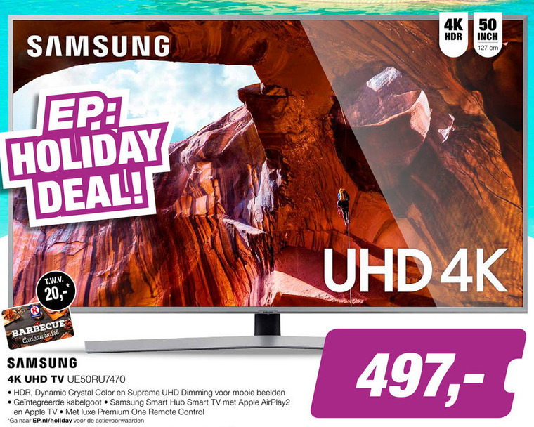 Samsung   4k ultrahd televisies folder aanbieding bij  EP Electronic Partner - details