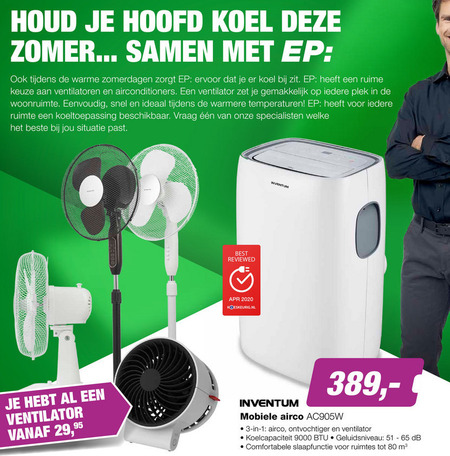 Inventum   airconditioner folder aanbieding bij  EP Electronic Partner - details