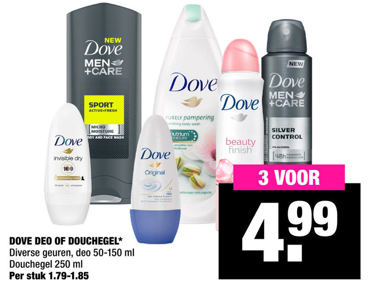 Dove   douchegel, deodorant folder aanbieding bij  Big Bazar - details