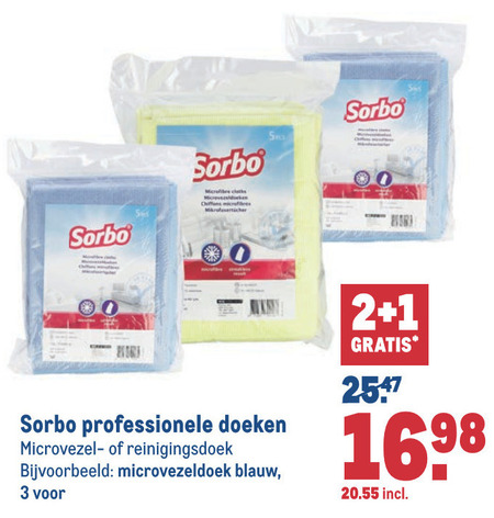 Sorbo   microvezeldoekjes, huishouddoekjes folder aanbieding bij  Makro - details