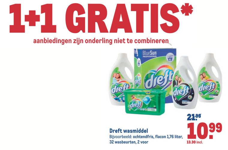 Dreft   wasmiddel folder aanbieding bij  Makro - details