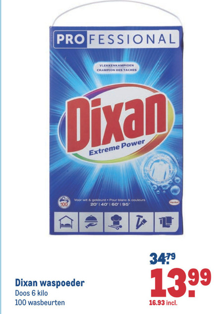 Dixan   wasmiddel folder aanbieding bij  Makro - details