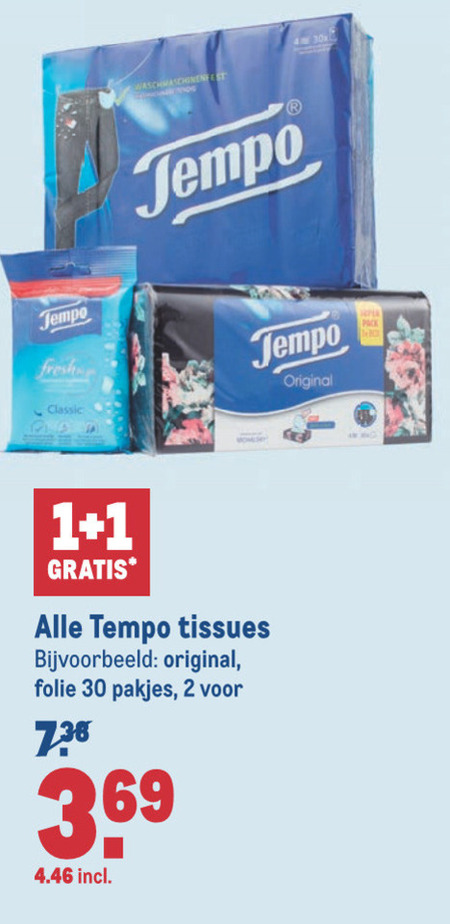 Tempo   tissue folder aanbieding bij  Makro - details