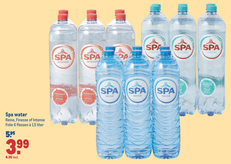 Spa   mineraalwater folder aanbieding bij  Makro - details