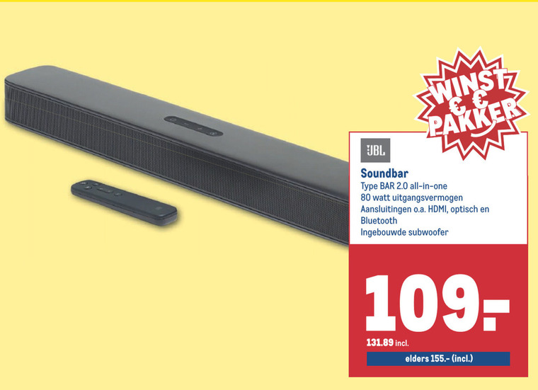 JBL   soundbar folder aanbieding bij  Makro - details