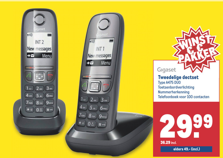 Gigaset   telefoon folder aanbieding bij  Makro - details