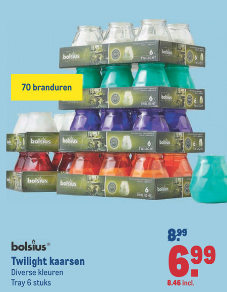 Bolsius   terraskaars folder aanbieding bij  Makro - details