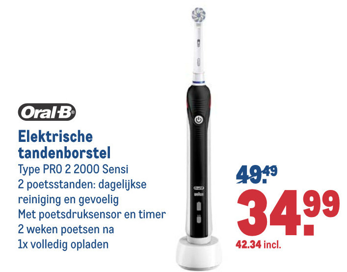 Braun Oral-B   electrische tandenborstel folder aanbieding bij  Makro - details