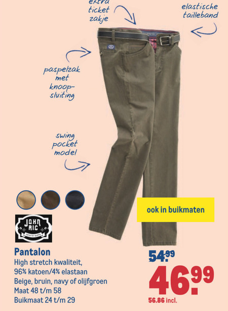 herenbroek folder aanbieding bij Makro details