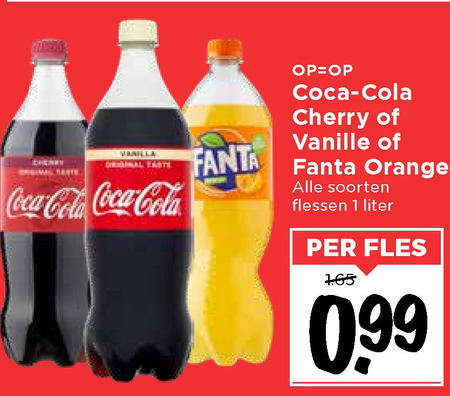 Fanta   cola, frisdrank folder aanbieding bij  Vomar - details