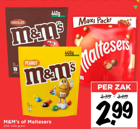 Maltesers   chocolade, chocoladepindas folder aanbieding bij  Vomar - details