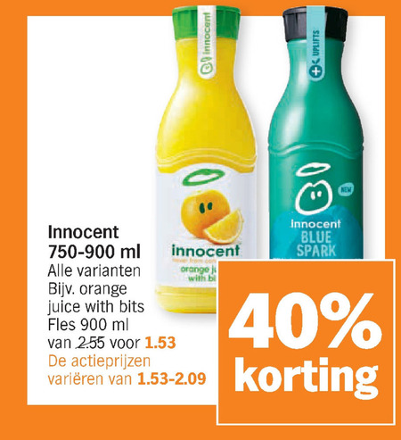 Innocent   vruchtensap folder aanbieding bij  Albert Heijn - details