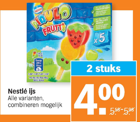 Nestle   ijslollies folder aanbieding bij  Albert Heijn - details
