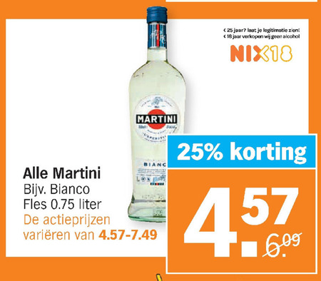 Martini   vermouth, prosecco folder aanbieding bij  Albert Heijn - details