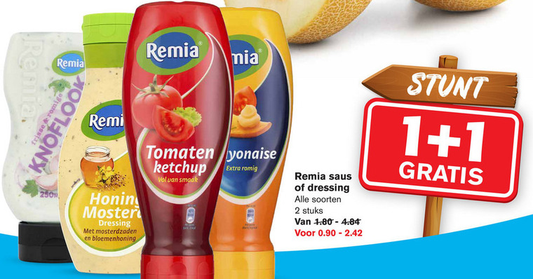 Remia   tomatenketchup, snacksaus folder aanbieding bij  Hoogvliet - details