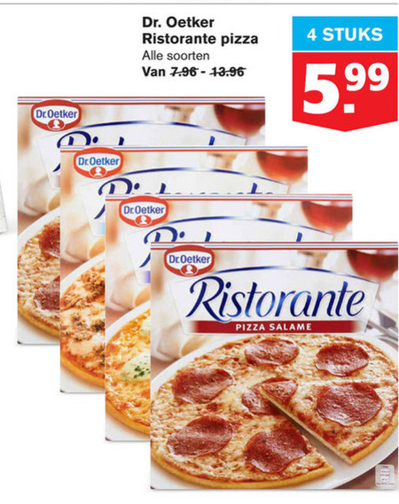 Dr Oetker   diepvriespizza folder aanbieding bij  Hoogvliet - details