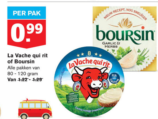 La Vache Qui Rit   smeerkaas, roomkaas folder aanbieding bij  Hoogvliet - details