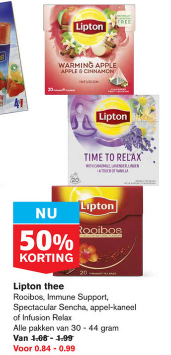 Lipton   thee folder aanbieding bij  Hoogvliet - details