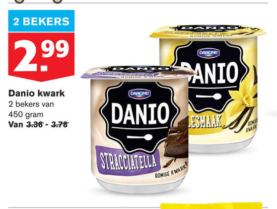 Danone Danio   kwark folder aanbieding bij  Hoogvliet - details