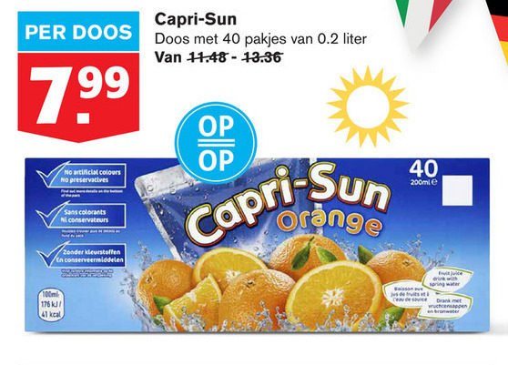 Capri-Sun   fruitdrank folder aanbieding bij  Hoogvliet - details