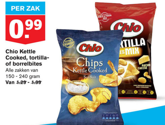 Chio   zoutje, chips folder aanbieding bij  Hoogvliet - details