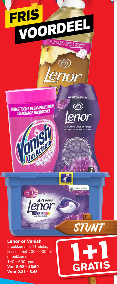 Vanish   wasmiddel, vaatwasmiddel folder aanbieding bij  Hoogvliet - details