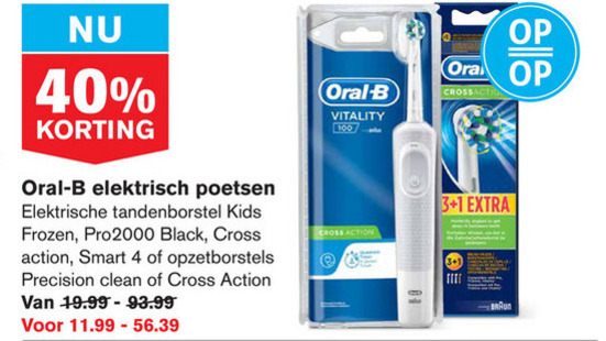 Braun Oral-B   electrische tandenborstel, elektrische kindertandenborstel folder aanbieding bij  Hoogvliet - details