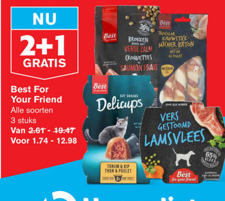 Best for your Friend   hondenvoer, kattenvoer folder aanbieding bij  Hoogvliet - details