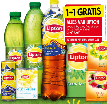 Lipton   ice tea, thee folder aanbieding bij  Jan Linders - details