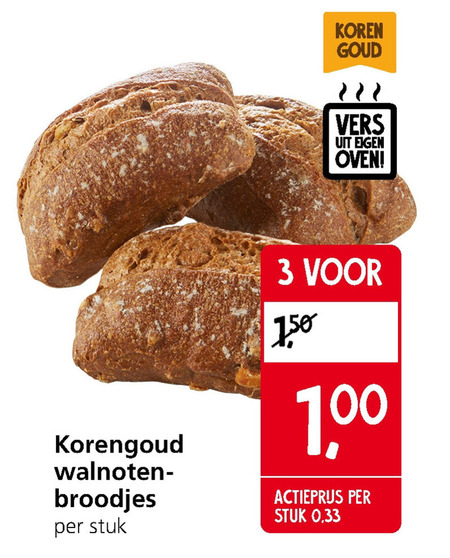 Korengoud   broodjes folder aanbieding bij  Jan Linders - details