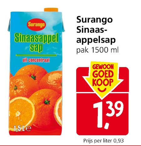 Surango   fruitdrank folder aanbieding bij  Jan Linders - details